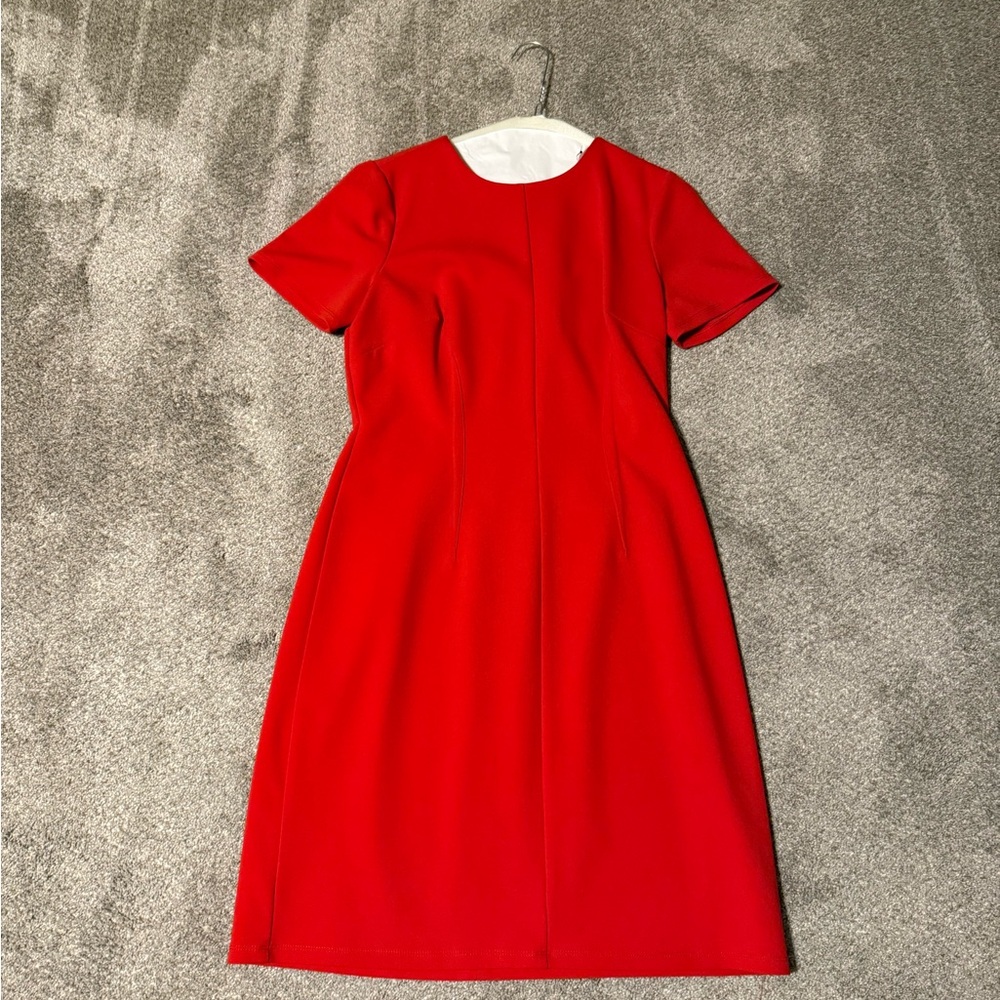 Maggy London Classic Red Short-Sleeve Women's Dress